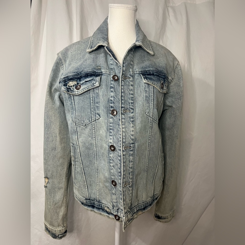 Joe's  blue distressed denim jacket